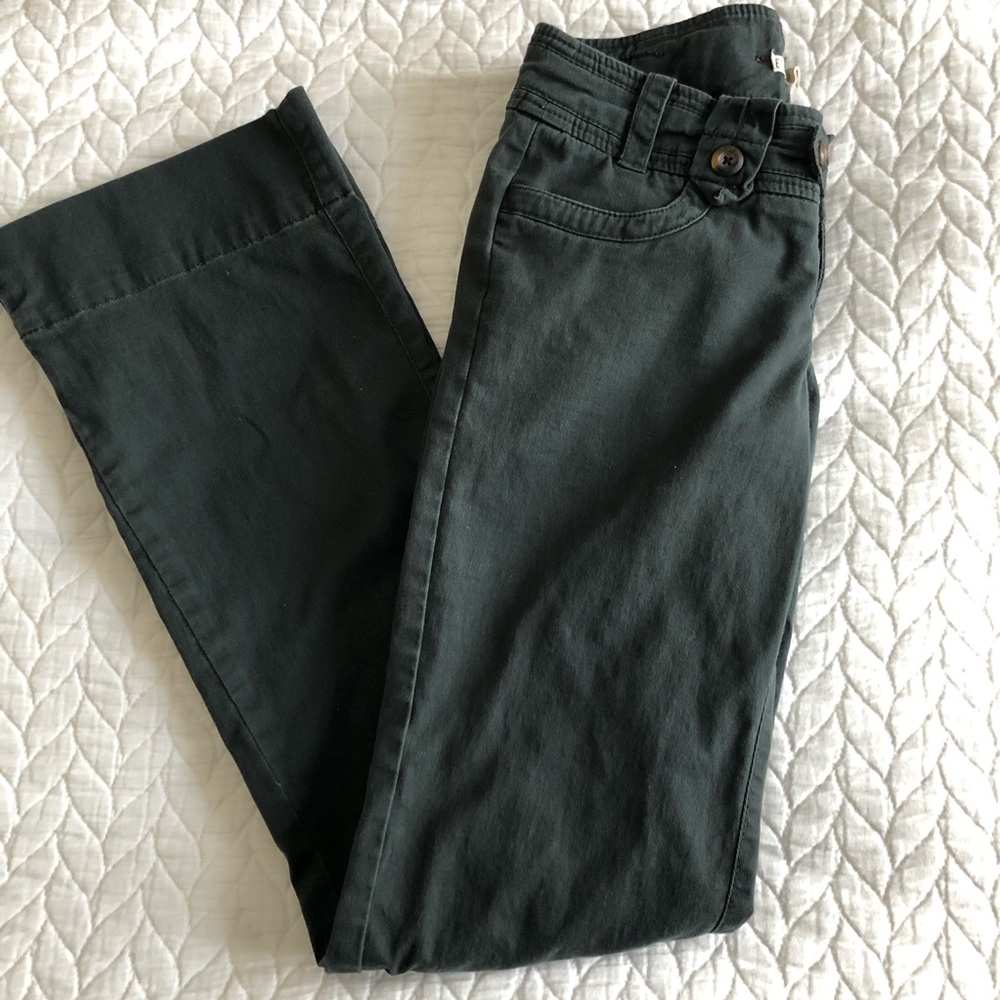 Anthropologie Ett twa dark green pants size 0